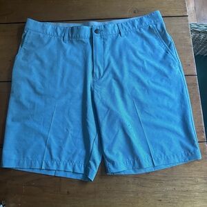 Men's ADIDAS Golf Shorts 4 Pocket Light Blue Herringbone Size 38 ADVF20R790